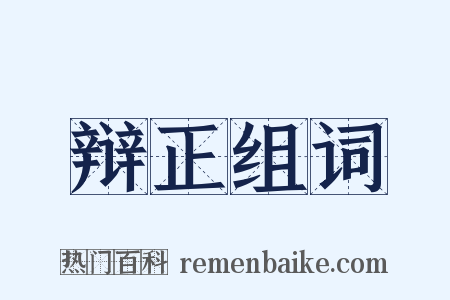 辩正组词是什么意思的图片